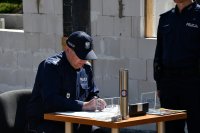 podpisanie aktu erekcyjnego przez Zastępce Komendanta Głównego Policji