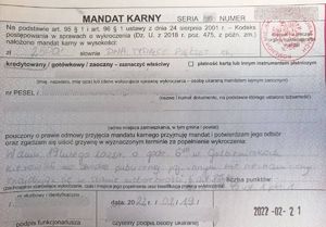 mandat karny