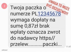 treść sms dotycząca przesyłki przesyłki