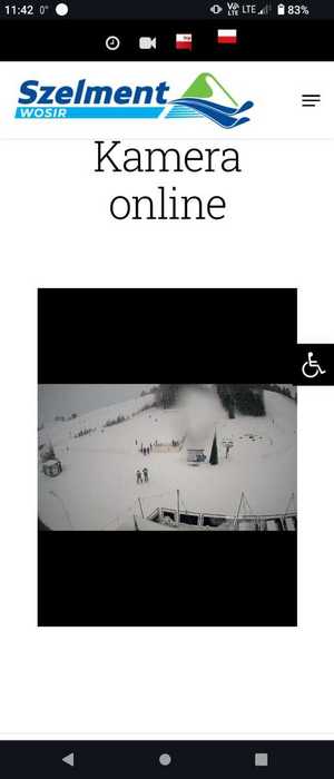 widok z kamerki ze stoku narciarskiego