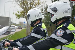 Policjanci na motocyklach