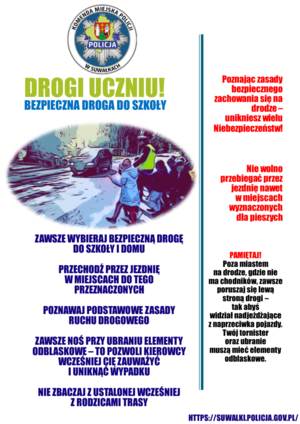 ulotka bezpieczna droga do szkoły