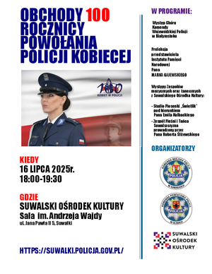 plakat z policjantką