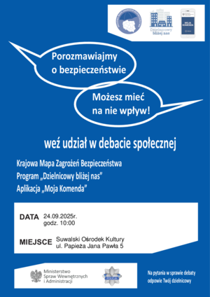 Plakat zaproszenie na debatę