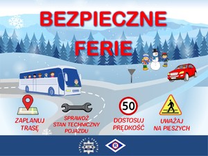 bezpieczne ferie plakat