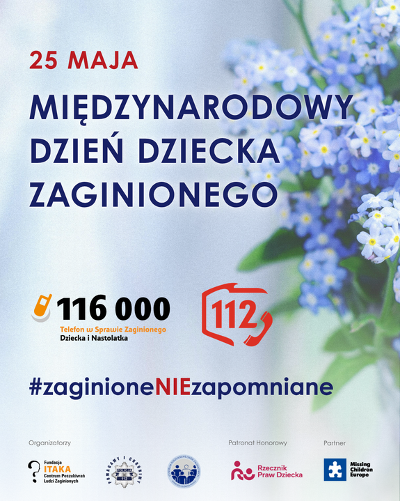 plakat dzień dziecka zaginionego