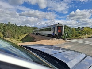 policjanci sprawdzający rejon torów kolejowych